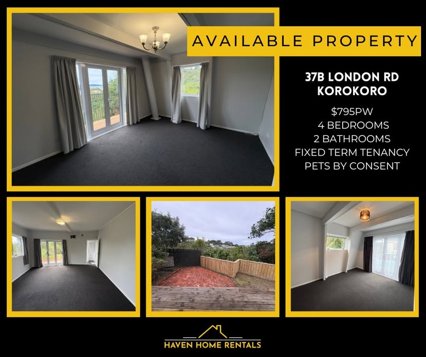 Listing graphic for a 4 bedroom home in Korokoro