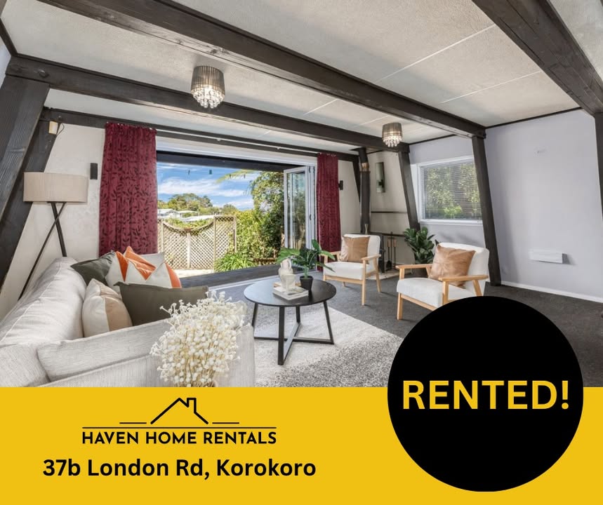 Rented graphic for 37b London Road, Korokoro
