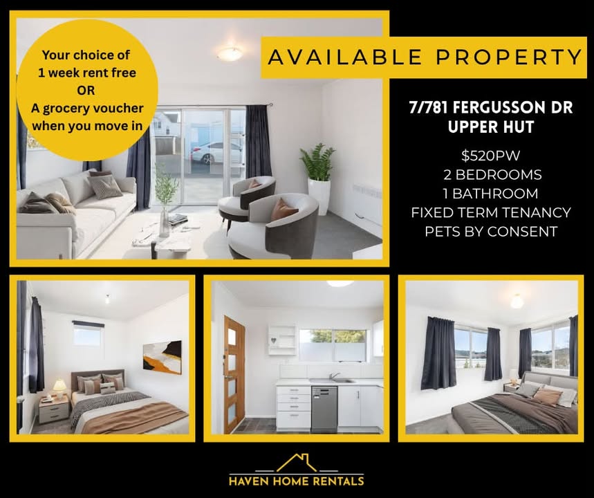 Listing graphic for 7/781 Fergusson Drive, a 2 bedroom unit in Upper Hutt