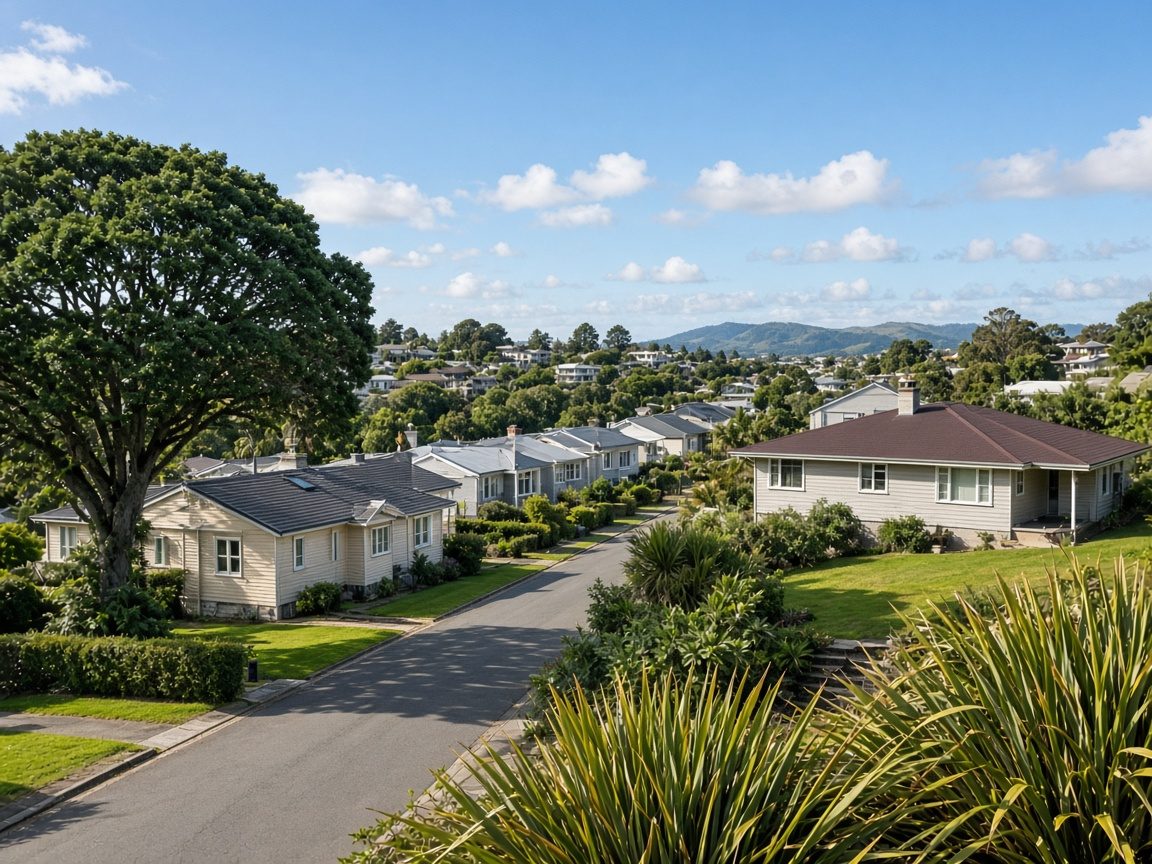 Family homes on a Hutt Valley street